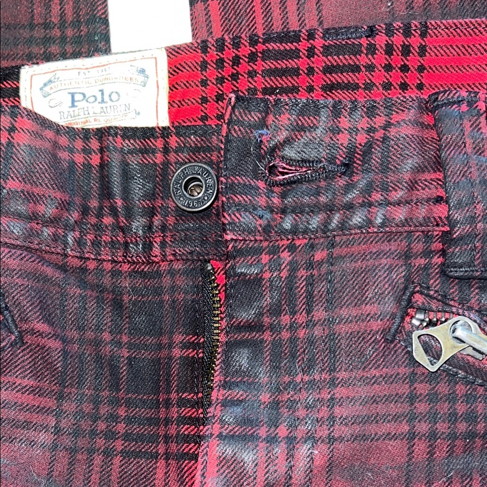 Polo by Ralph Lauren Black and Red Plaid Skinny Jeans - Picture 7 of 8